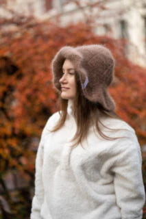 Anastasia - My Brown Bohemian Hat - Strikkeoppskrift- One Size