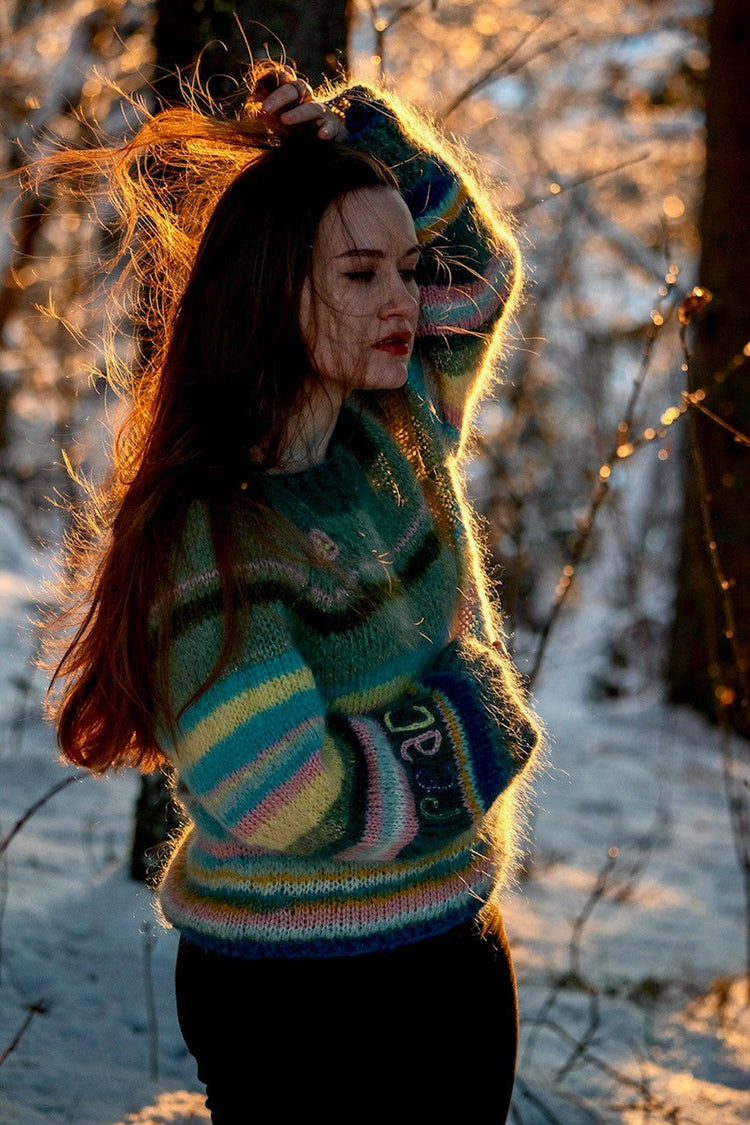 Knit with leftover yarn