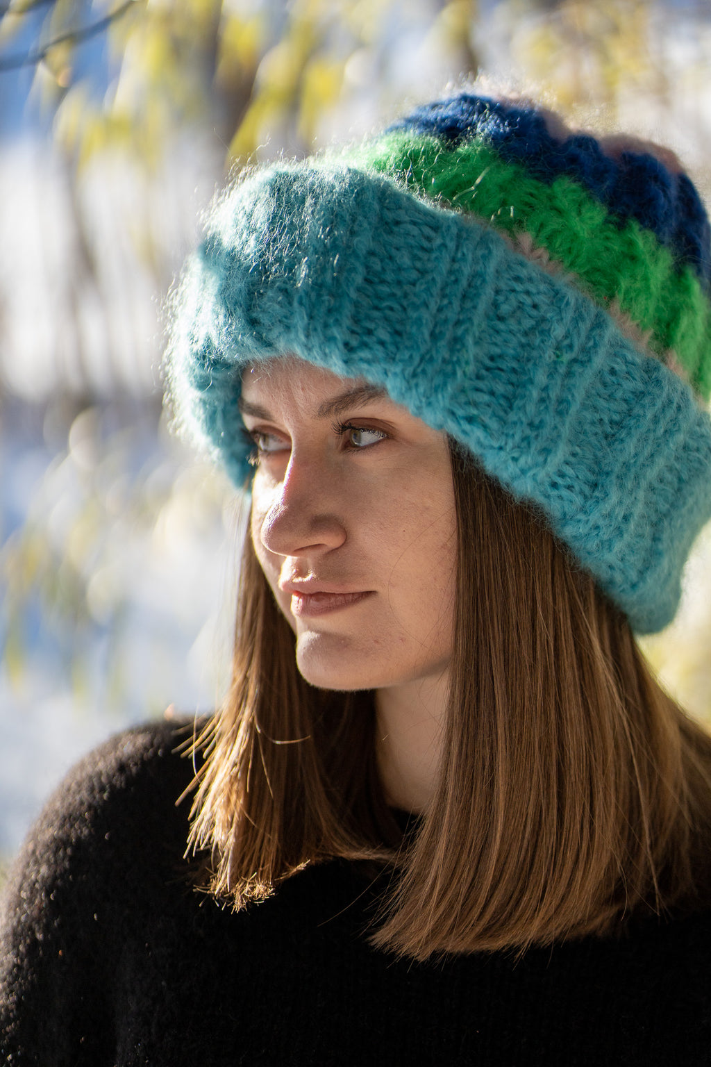 Be Bold Striped - The Beanie (m. ekstra brett)