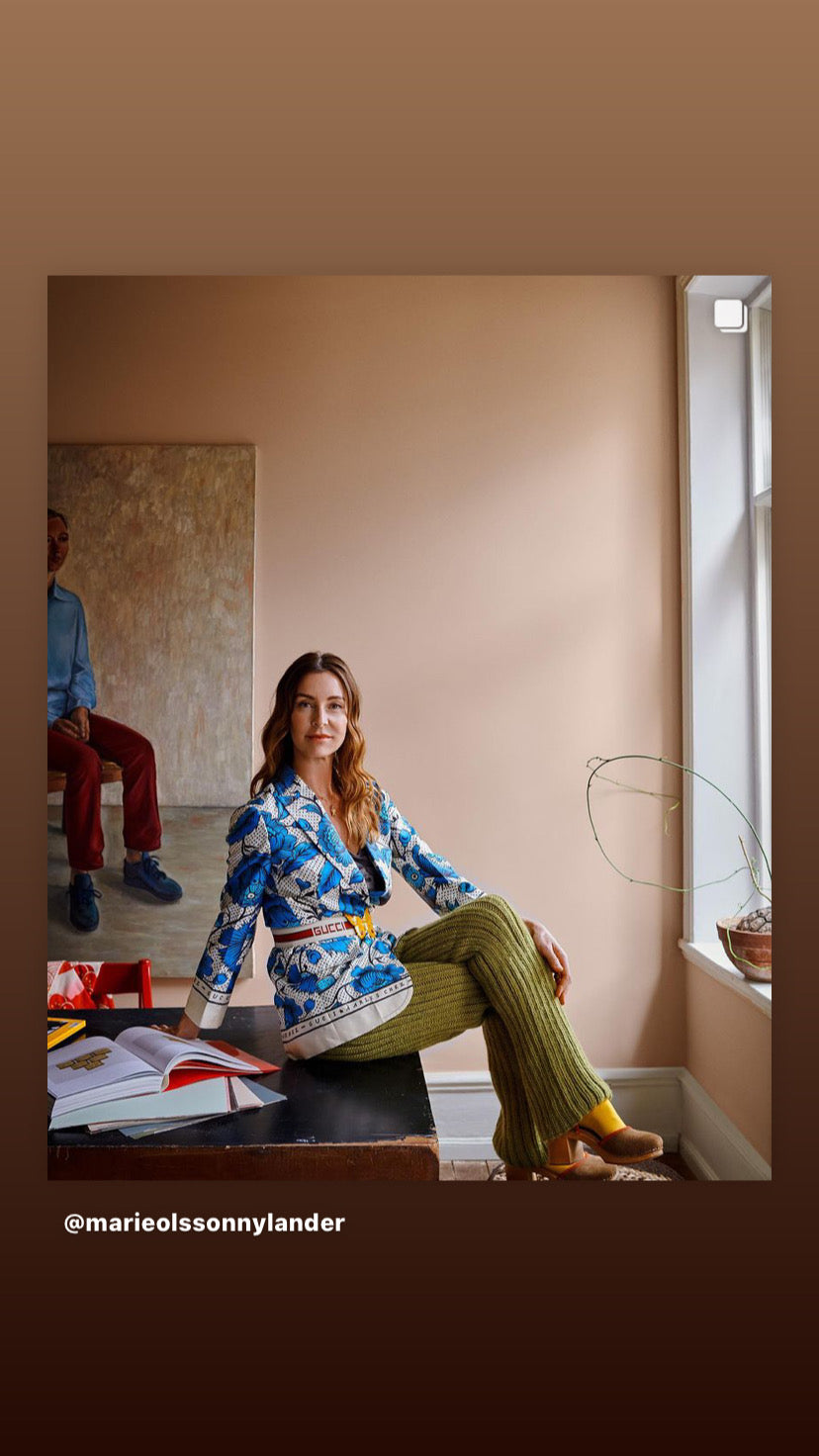 Knitted flared trousers in soft wool with a retro-inspired fit – My Funky Pants from CosyMonday