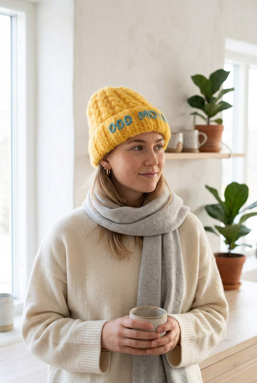 Little Miss Sunshine – The Beanie (AI-generert bilde)