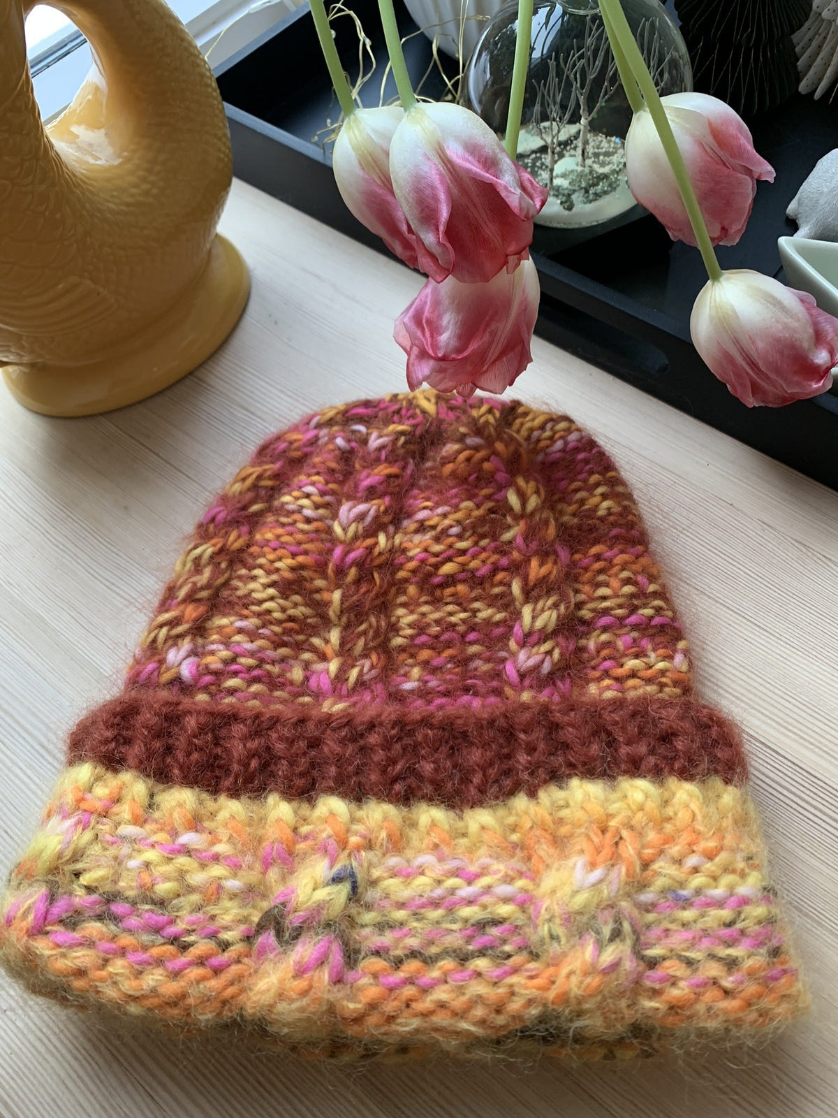 Striped Rust Flow - The Beanie