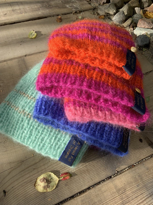 Striped Silver - The Beanie