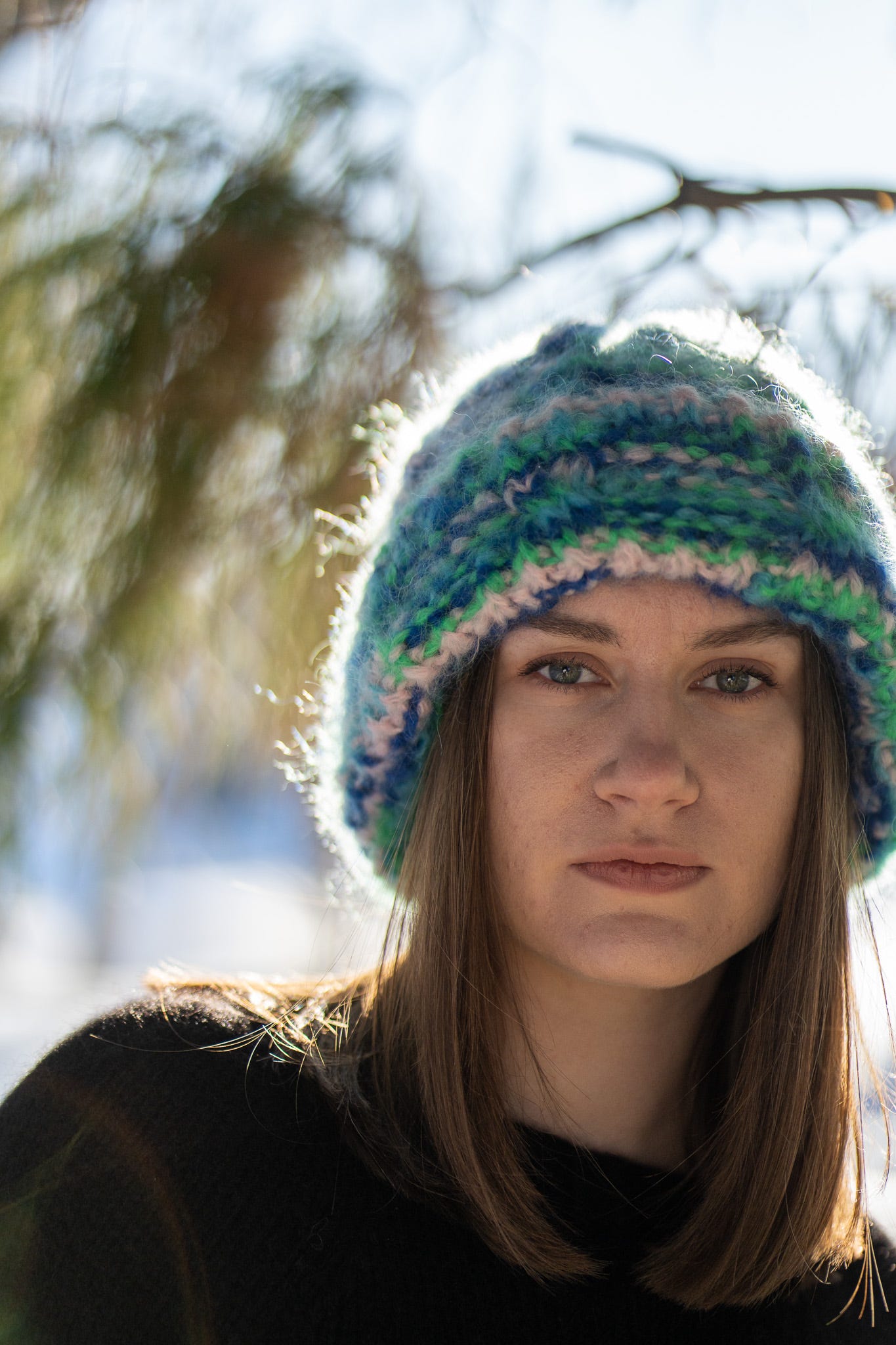 The Striped Flow - designed in mosaic knitting
