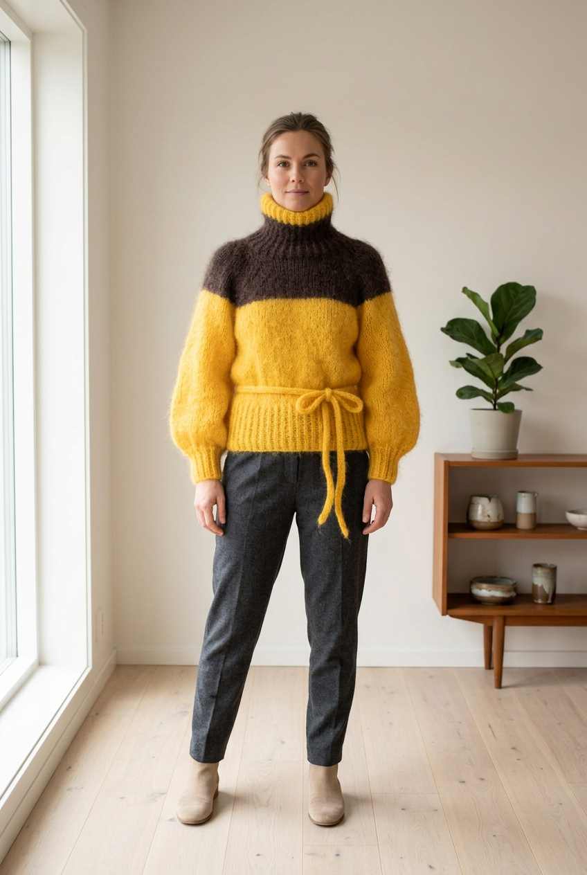 Yellow Mellow – The Sweater (AI-generert bilde)