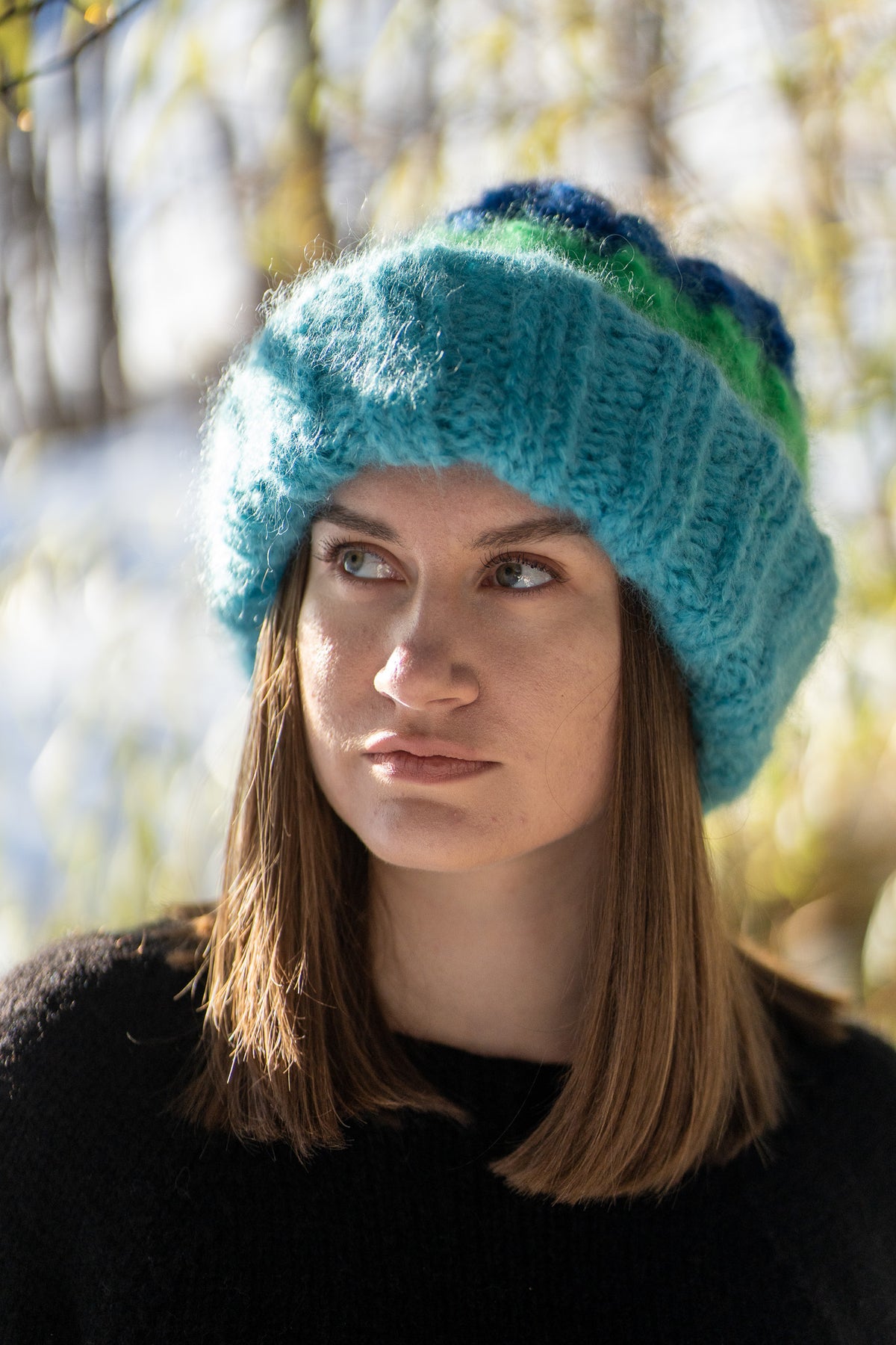 Be Bold Striped - The Beanie (m. ekstra brett)