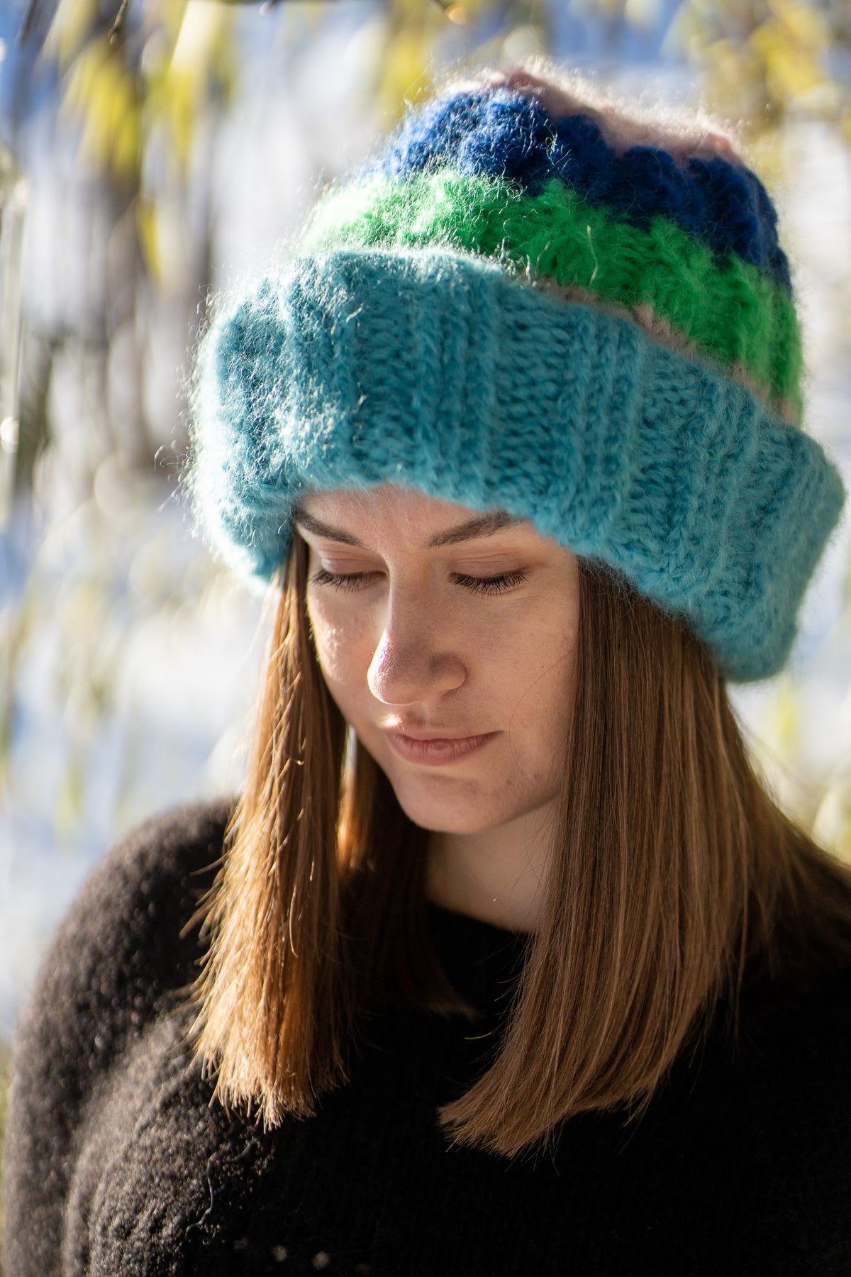 Be Bold Striped - The Beanie (m. ekstra brett)