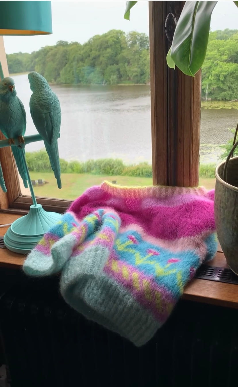 Bohemian Flowers / three-quarter sleeve - knitting pattern