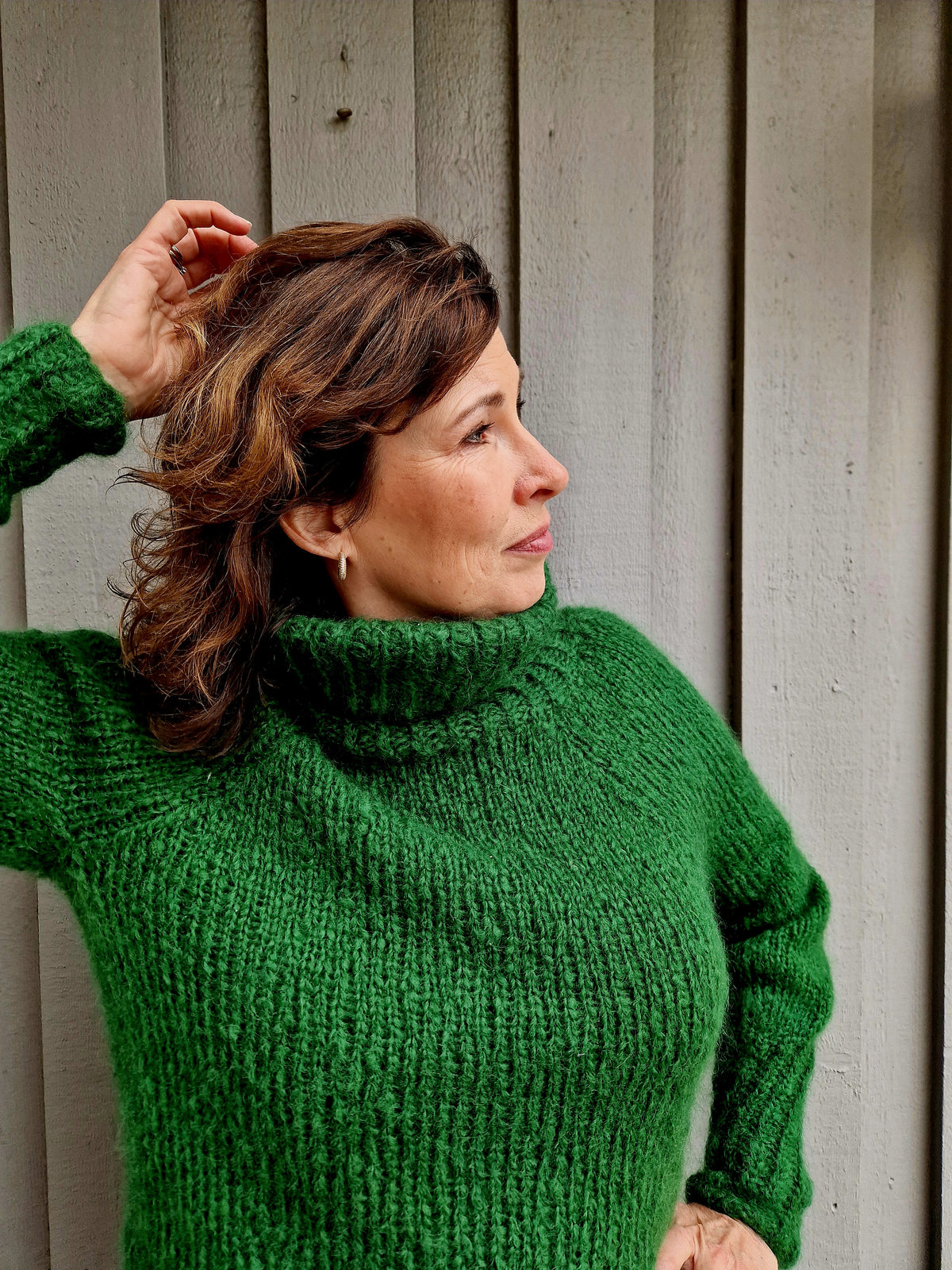 Mohair sweater with raglan, high neck and a classic fit – Summertime from CosyMonday