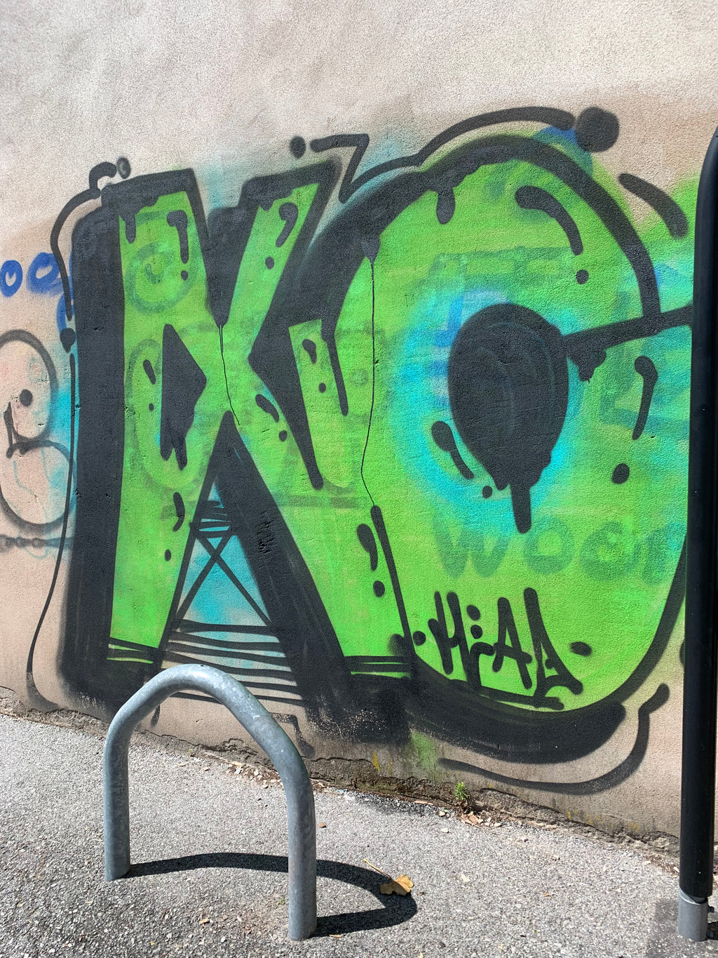 Grafitti inspirasjon i grønt ogsvart