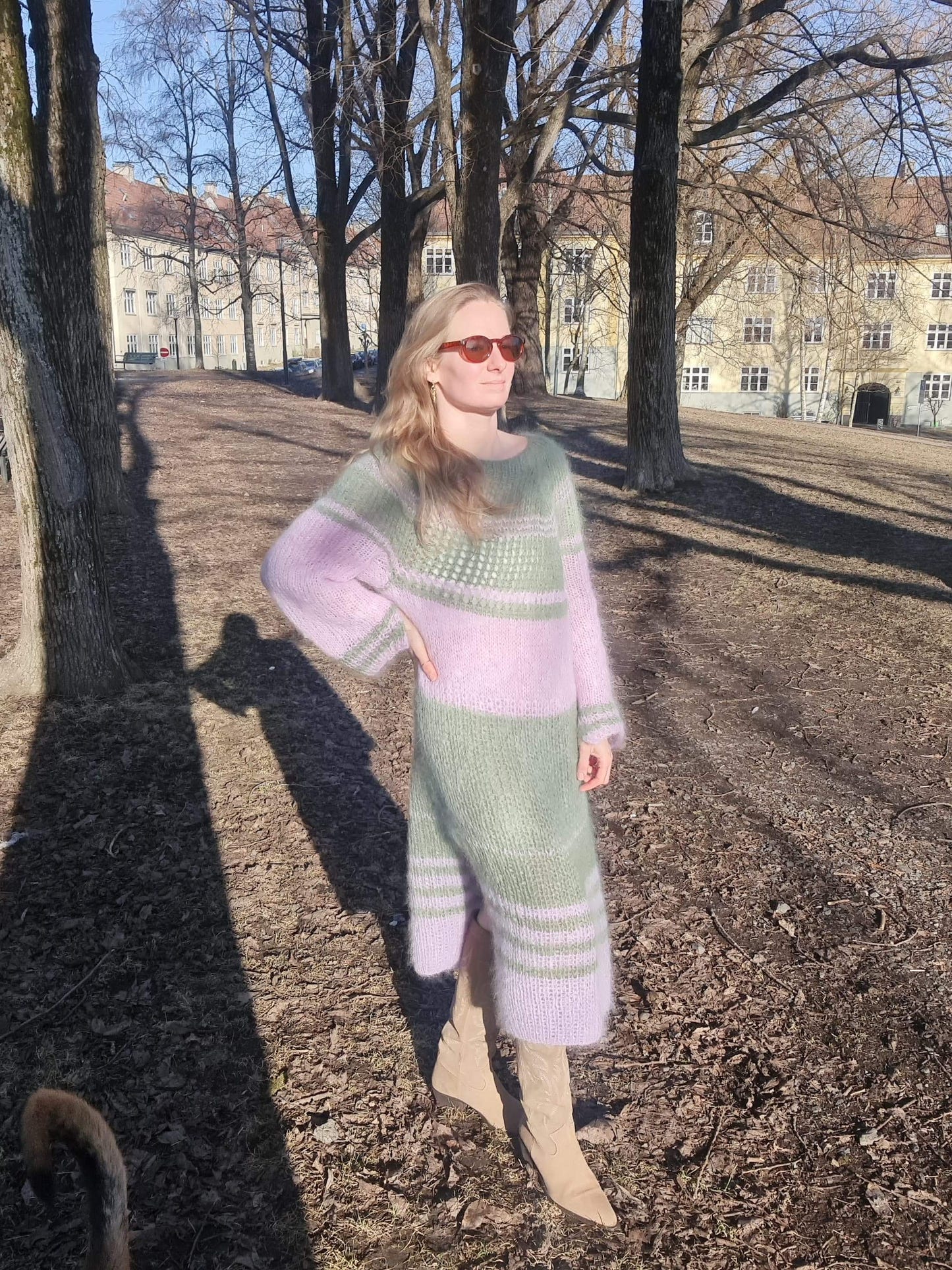 My Cosy Winter Dress | Strikkeoppskrift på lang mohairkjole