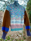 80s-inspired sweater in blue mohair and a wool-linen blend – A Daydream in Blue from CosyMonday