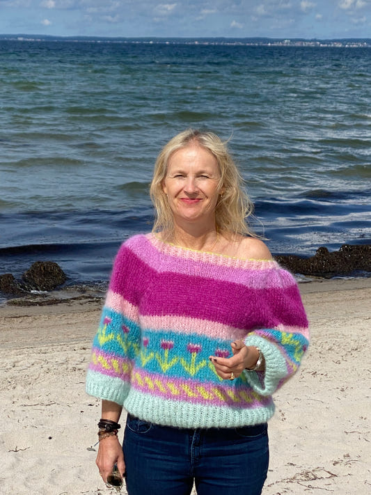 Bohemian Flowers / three-quarter sleeve - Knitting Pattern