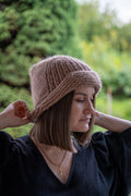 Hat with a wide garter stitch brim in half brioche – My Autumn Hat from CosyMonday