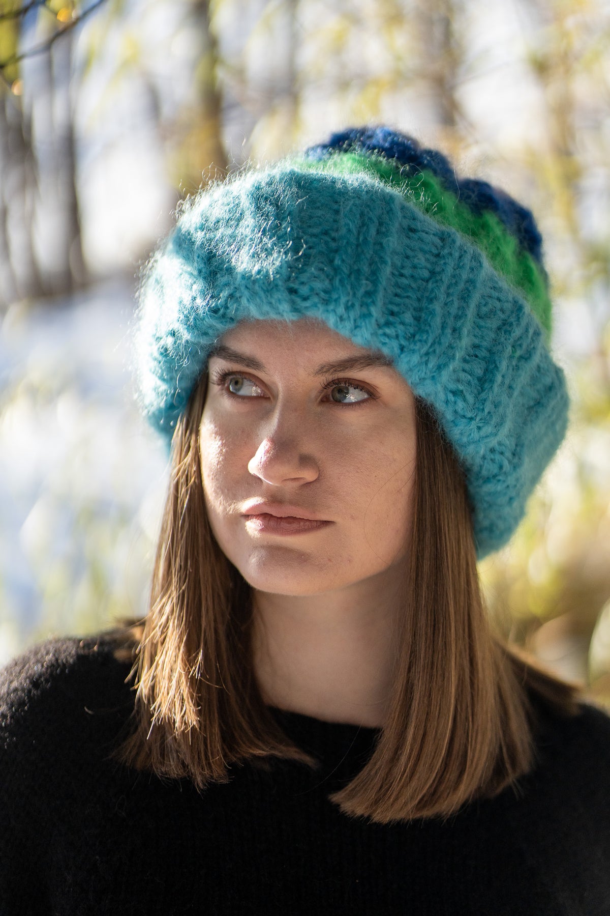 Be Bold Striped - The Beanie (m. ekstra brett)