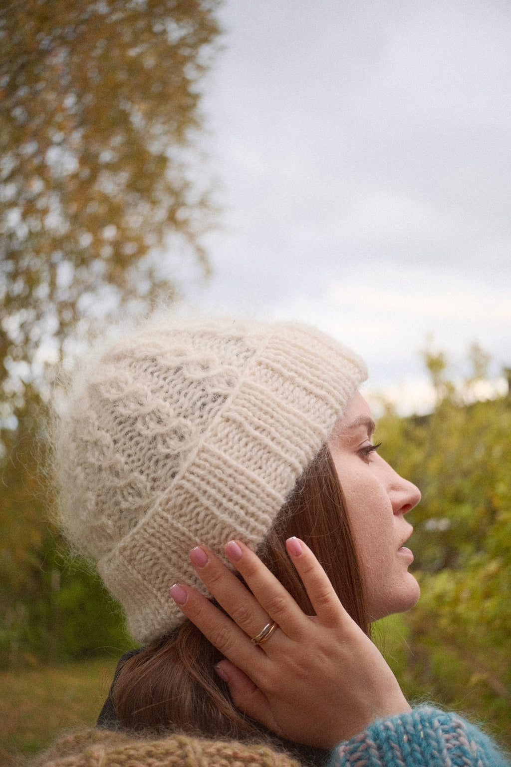 Off-white cable hat in mohair and alpaca – My Favorite Beanie from CosyMonday