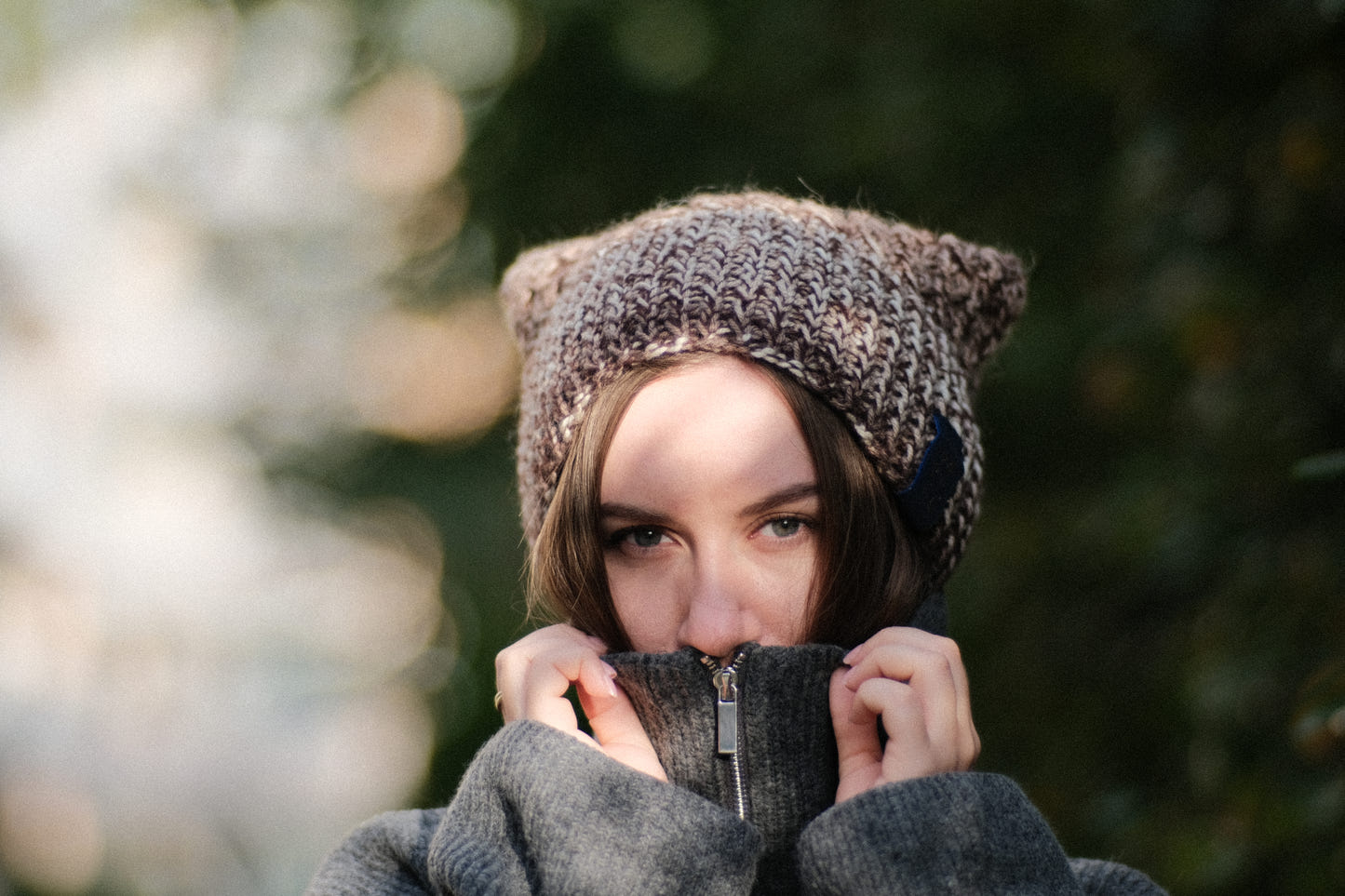 Anna’s Beanie Scarf – strikkeoppskrift på beanieskjerf