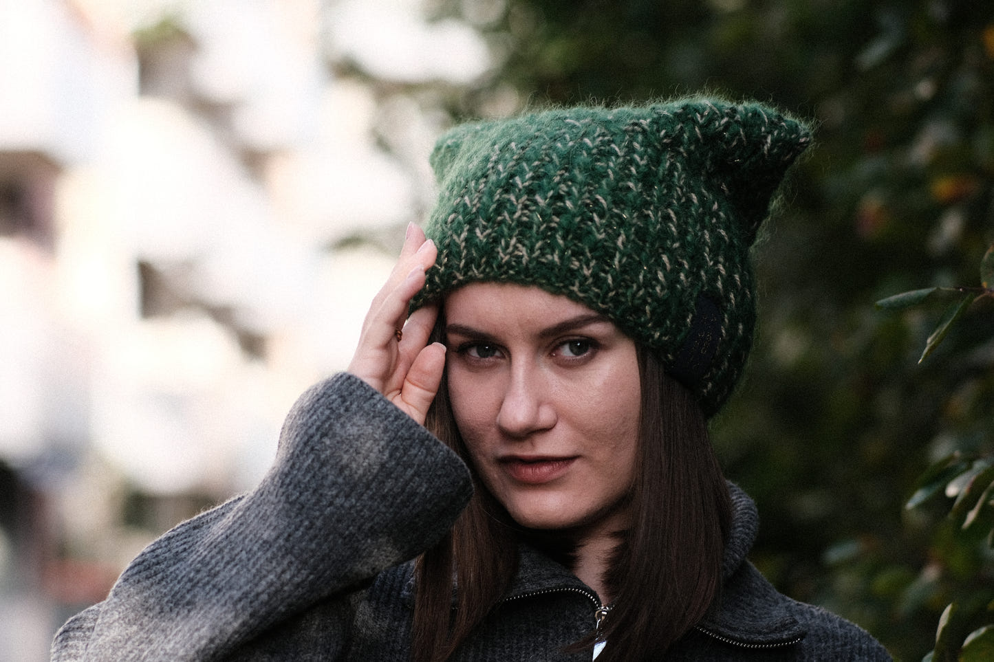 Anna’s Beanie Scarf – strikkeoppskrift på beanieskjerf