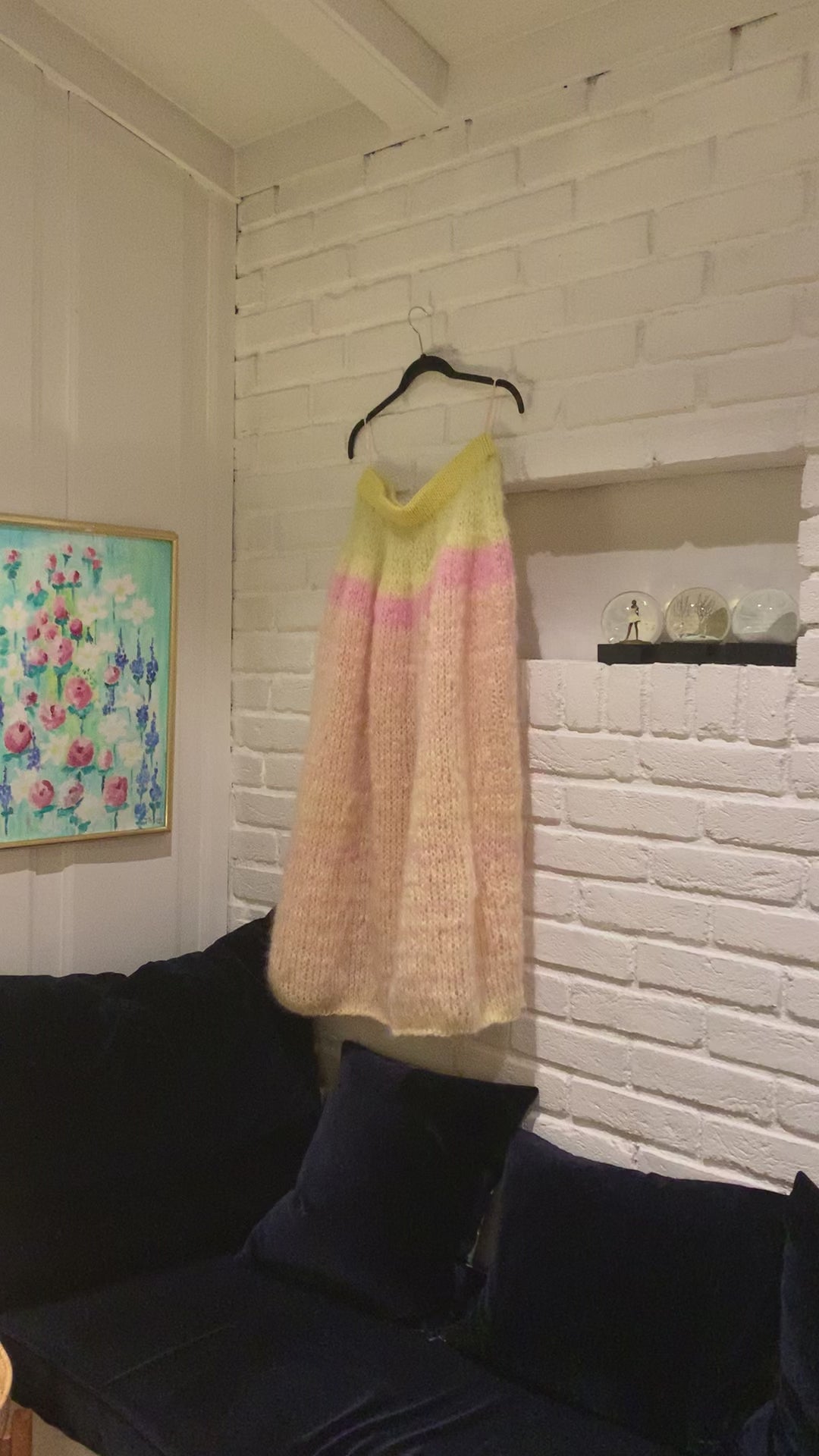 The Sunkissed – håndstrikket skjørt i mohair