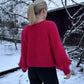 La Vie en Rose i 4227 Raspberry – raglanfellingen sett bakfra