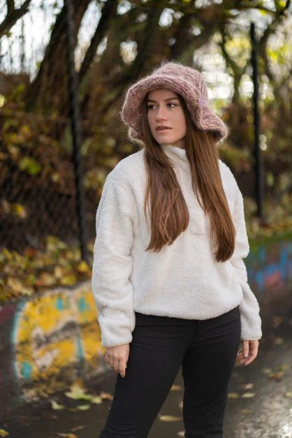 Anastasia - My Pink & Brown Bohemian Hat  - Strikkeoppskrift- One Size