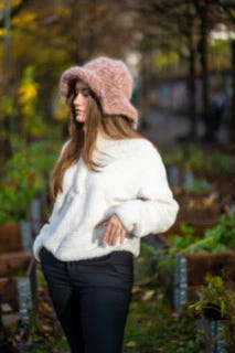 Anastasia - My Pink & Brown Bohemian Hat  - Strikkeoppskrift- One Size