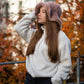 Anastasia - My Pink & Brown Bohemian Hat - Pattern - One Size