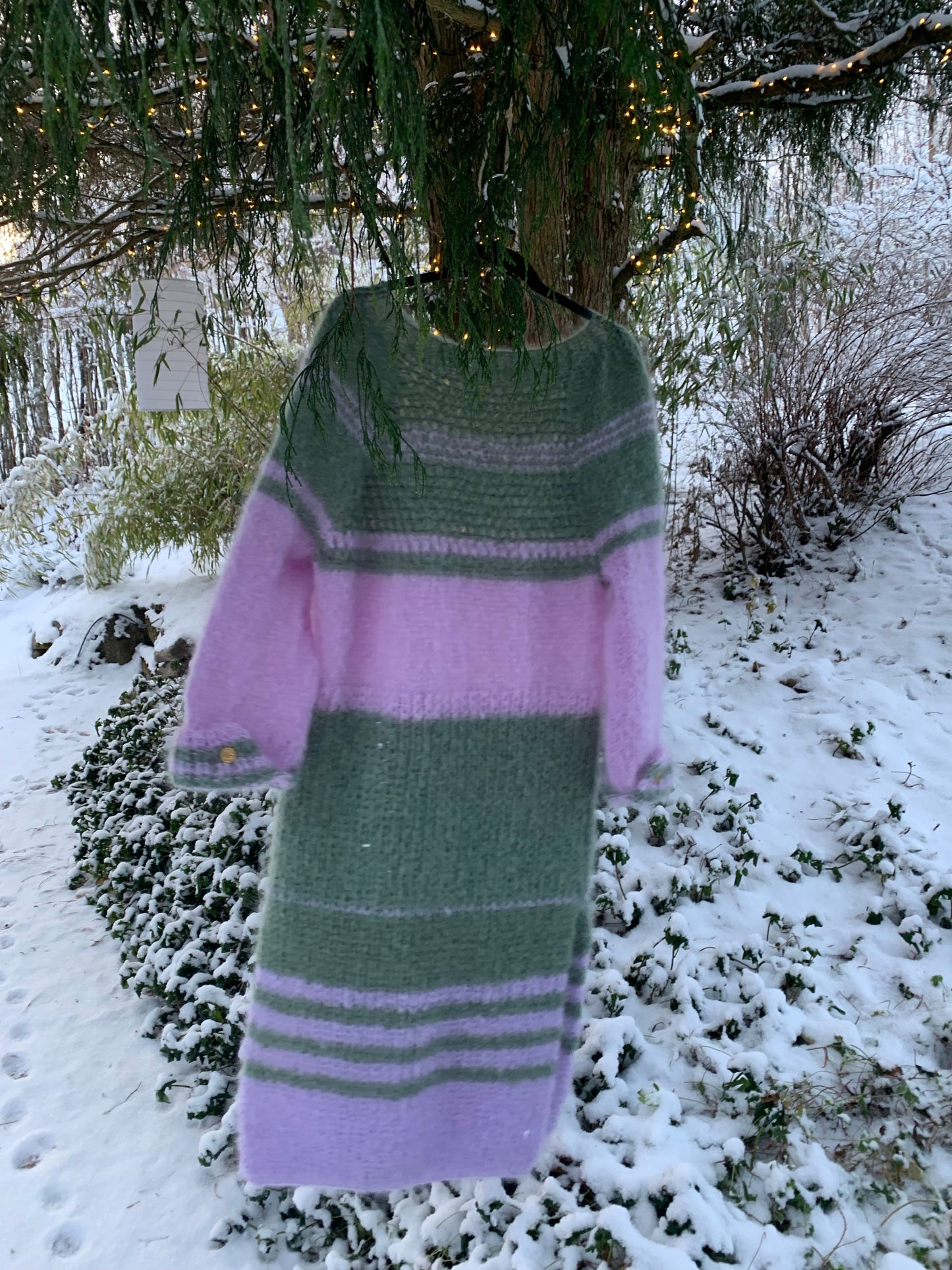 My Cosy Winter Dress | Strikkeoppskrift på lang mohairkjole
