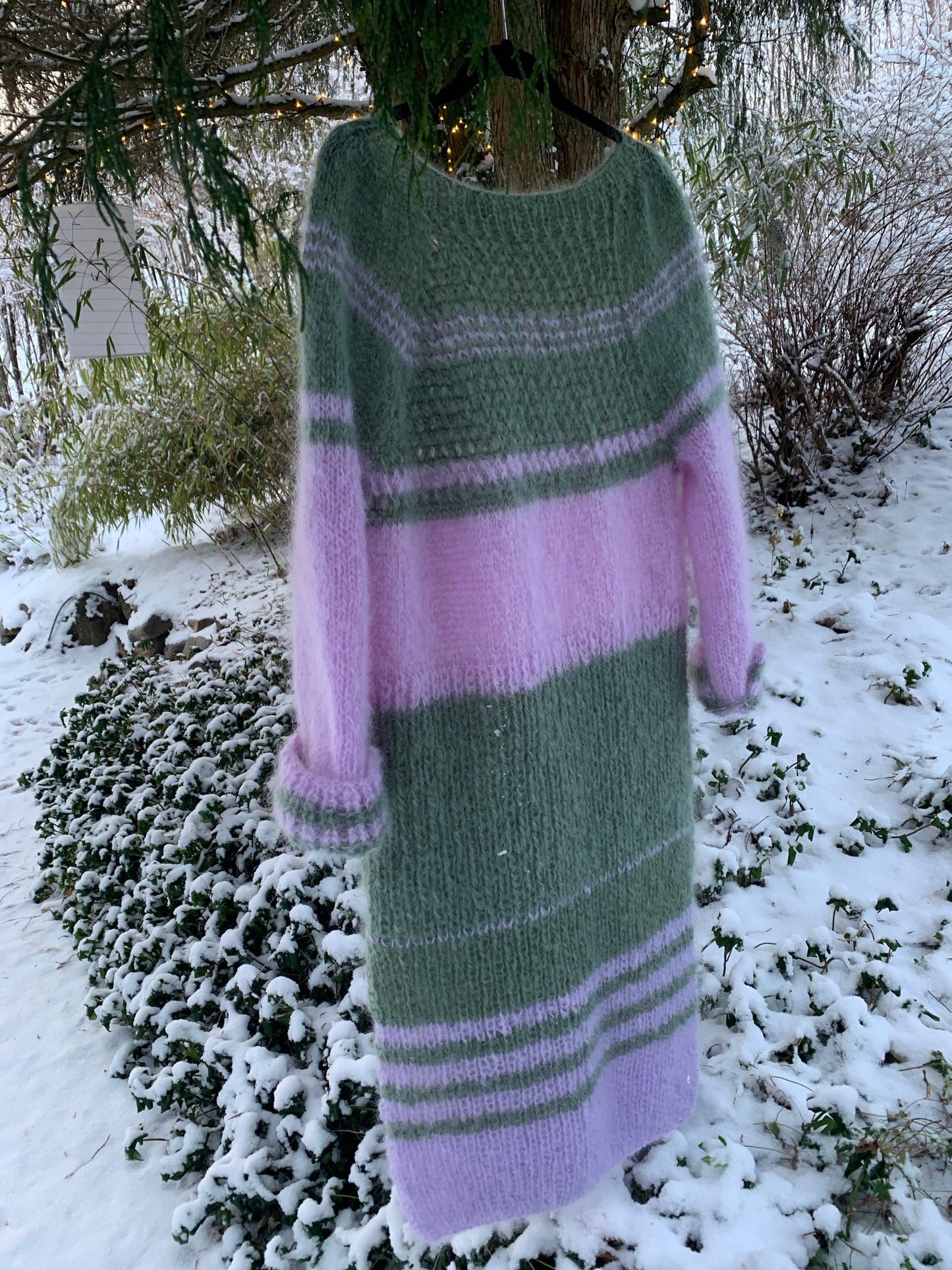 My Cosy Winter Dress | Strikkeoppskrift på lang mohairkjole