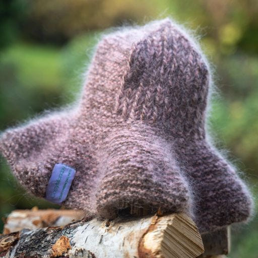 Anastasia - My Pink & Brown Bohemian Hat  - Strikkeoppskrift- One Size