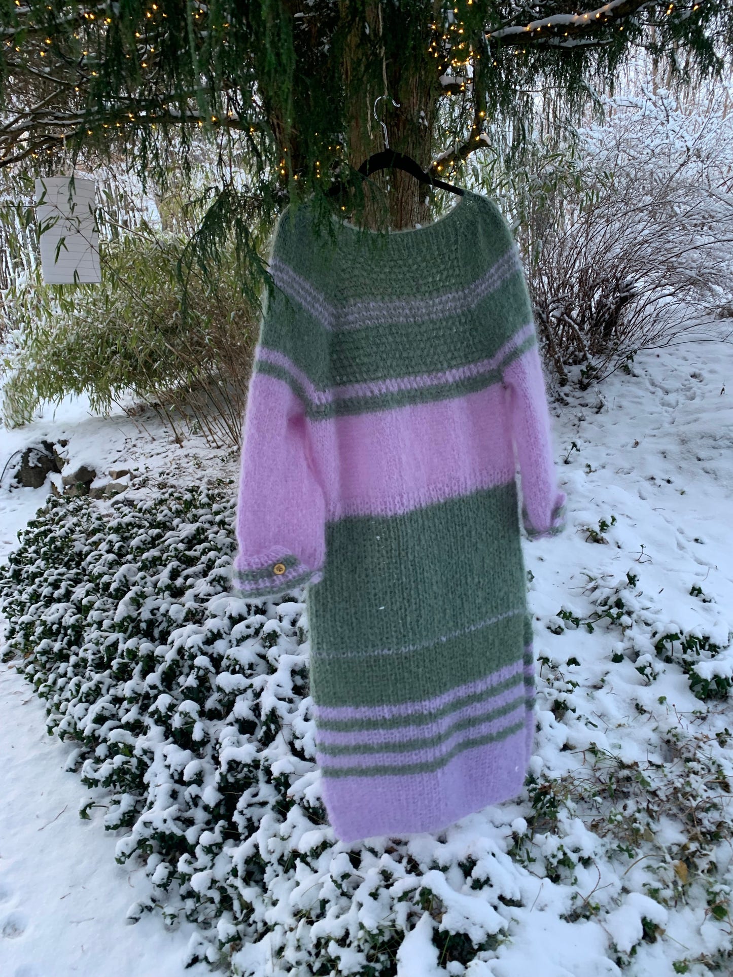 My Cosy Winter Dress | Strikkeoppskrift på lang mohairkjole