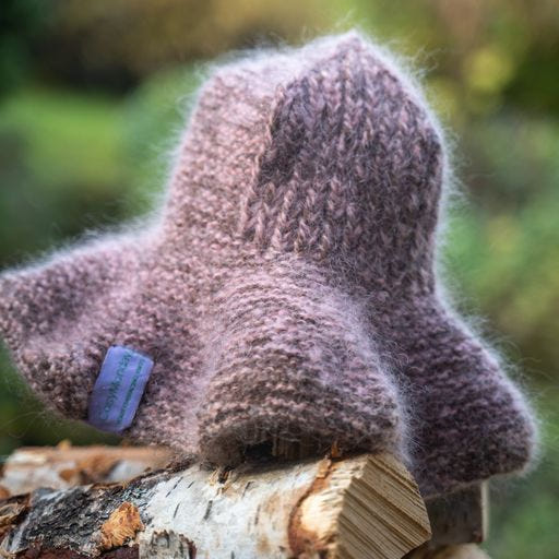 Anastasia - My Pink & Brown Bohemian Hat  - Strikkeoppskrift- One Size